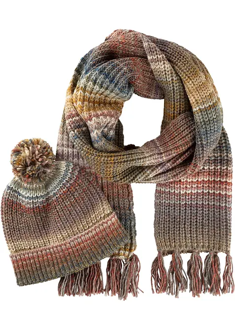 Halsduk och m&ouml;ssa (2 delar), bonprix