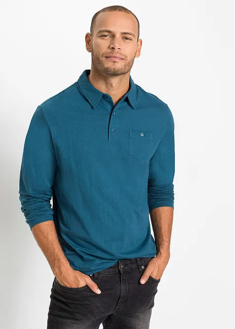 Långärmad pikétröja (2-pack), bonprix