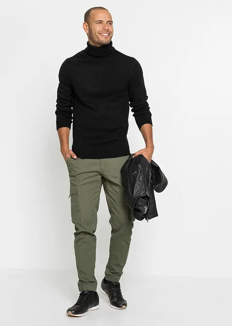 Polotr&ouml;ja med ribbade muddar, bonprix