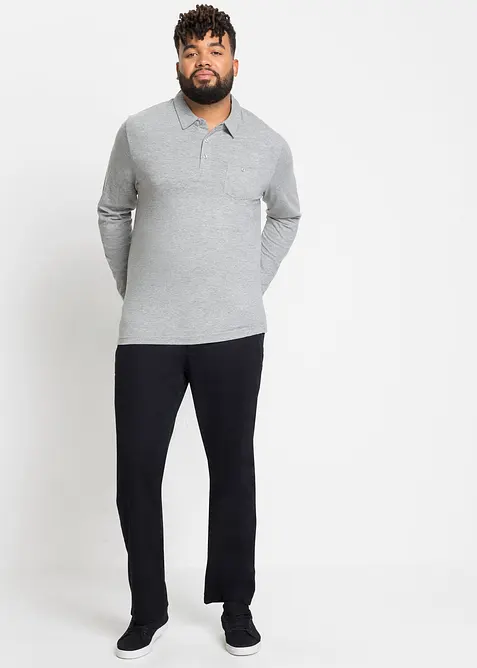 Långärmad pikétröja (2-pack), bonprix