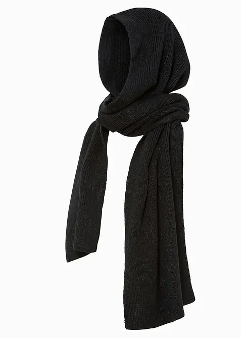 Huva med halsduk och glittrande effekter, bonprix