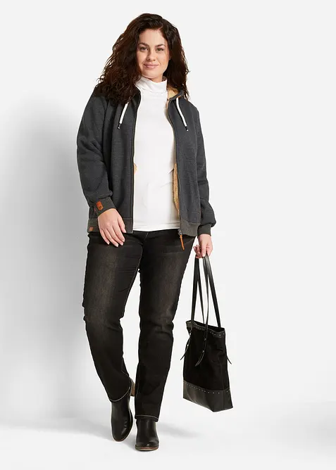 Munkjacka med teddyfoder, bonprix