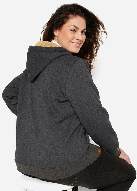 Munkjacka med teddyfoder, bonprix