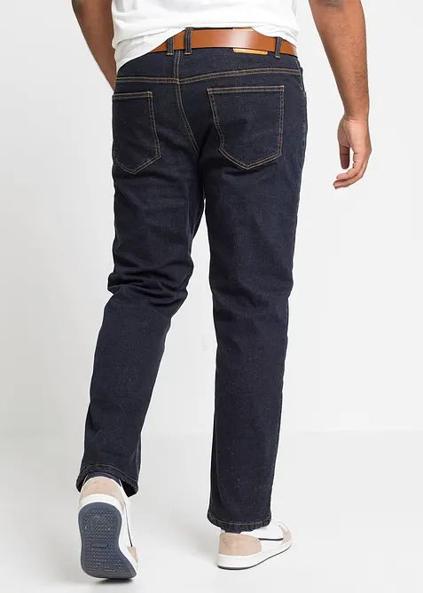 Stretchiga fodrade jeans, Classic Fit med värmande fleecefoder, bonprix