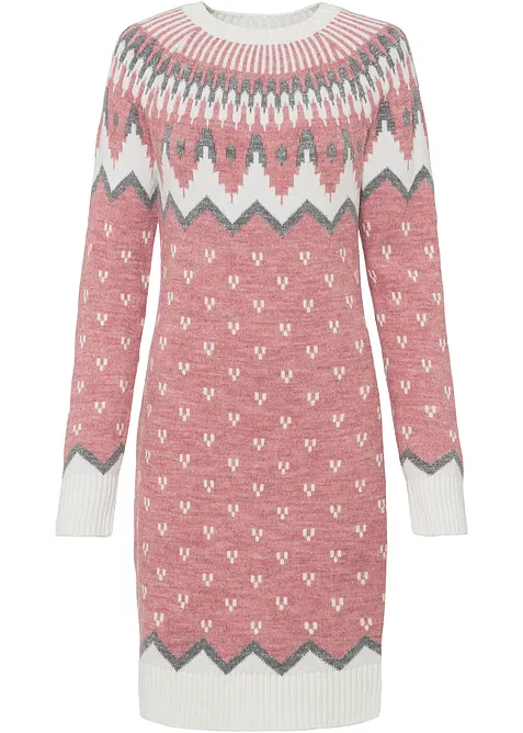 Jacquardstickad, mönstrad klänning, bonprix