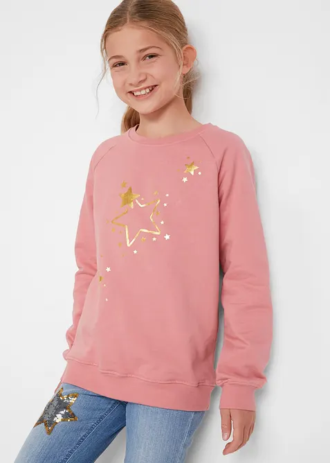 Sweatshirt i ren bomull, bonprix