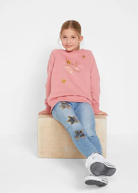 Sweatshirt i ren bomull, bonprix