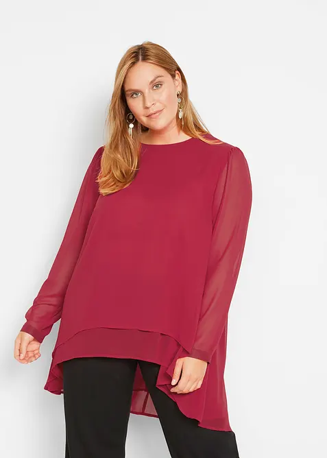 L&aring;ng tunika som &auml;r l&auml;ngre bak &auml;n fram, bonprix