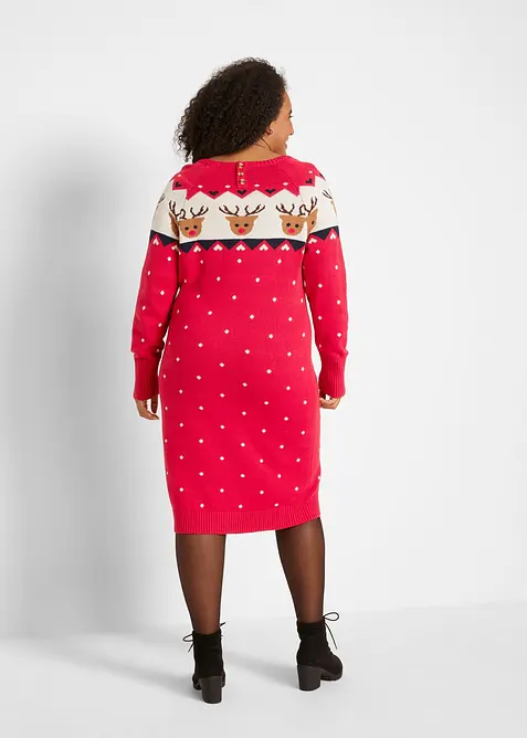 Stickad julkl&auml;nning med ren, bonprix