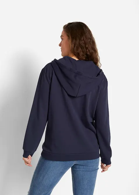 Sweatshirt med huva i bomullsmix, bonprix