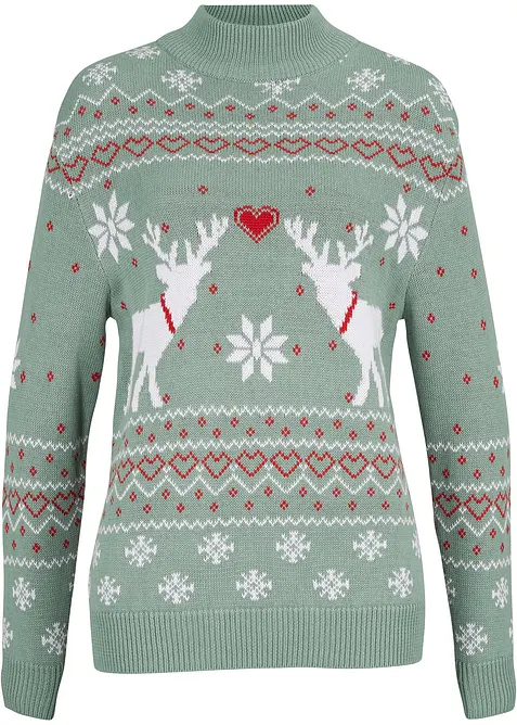 Tröja med halvpolokrage, bonprix