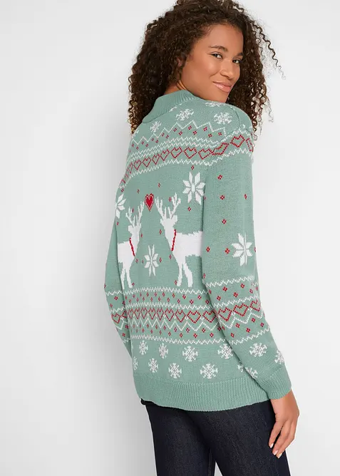 Tröja med halvpolokrage, bonprix