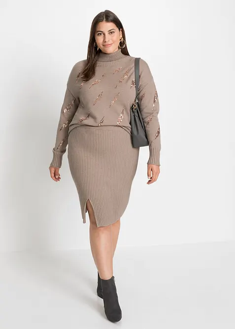 Tröja med paljetter, bonprix