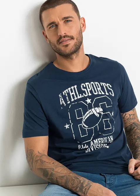 T-shirt (2-pack), normal passform, bonprix