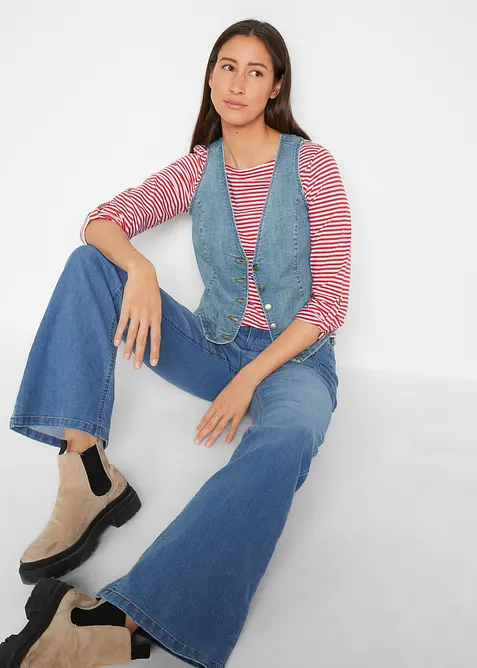 Stretchig jeansv&auml;st, bonprix