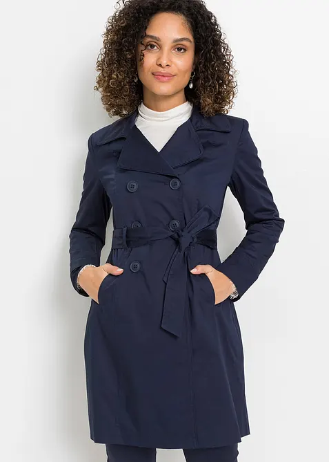 Trenchcoat av bomull, bonprix