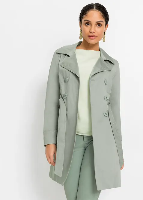 Trenchcoat av bomull, bonprix