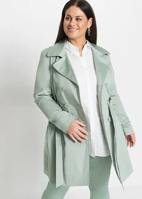 Trenchcoat av bomull, bonprix