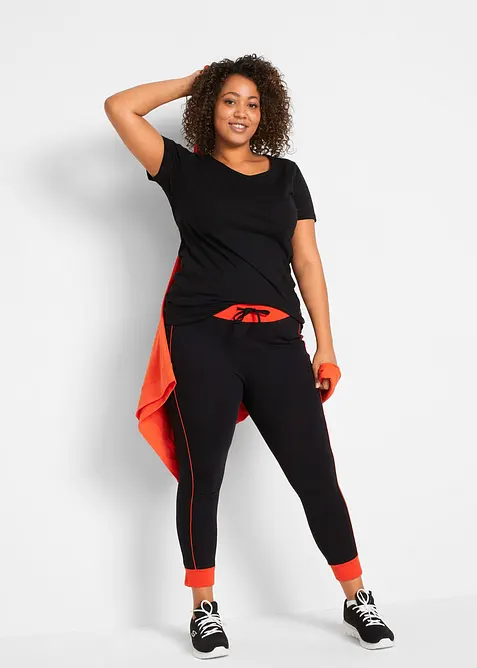 Sweatshirt med huva i mjuk viskosmix, bonprix