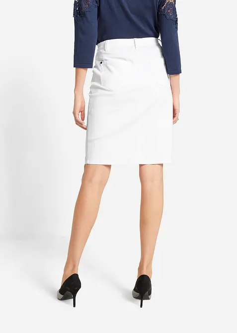 Jeanskjol med stretch, bonprix