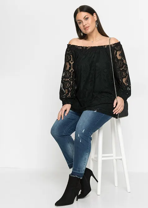 Topp med ballong&auml;rmar, bonprix