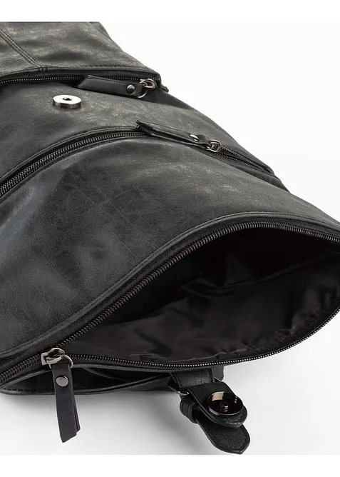 Ryggsäck med ytterfack och rosettdetalj, bonprix