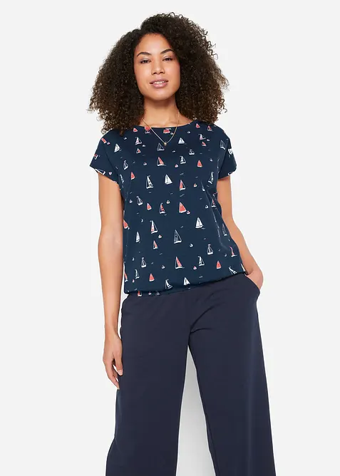 Sk&ouml;n T-shirt, kort&auml;rmad, bonprix