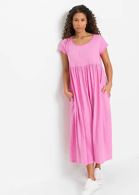 Jerseyklänning i ekologisk bomull, bonprix