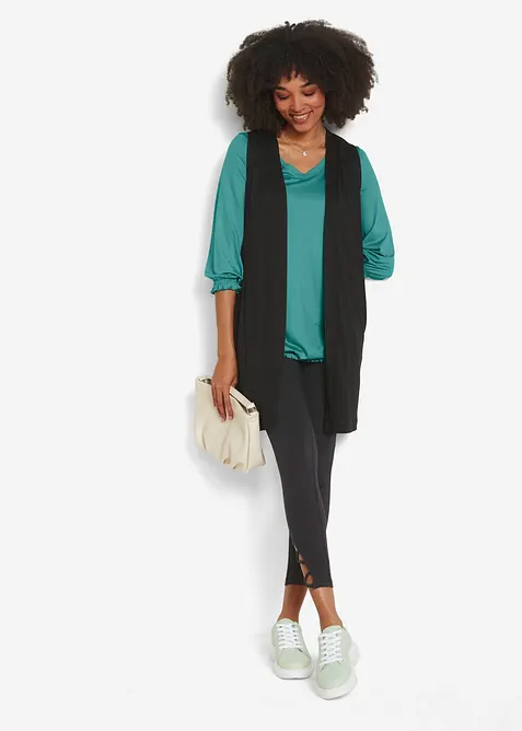 Trikåväst i viskos, bonprix