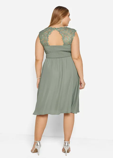 Klänning med spets, bonprix