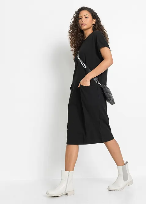 Jerseykl&auml;nning med fickor, bonprix