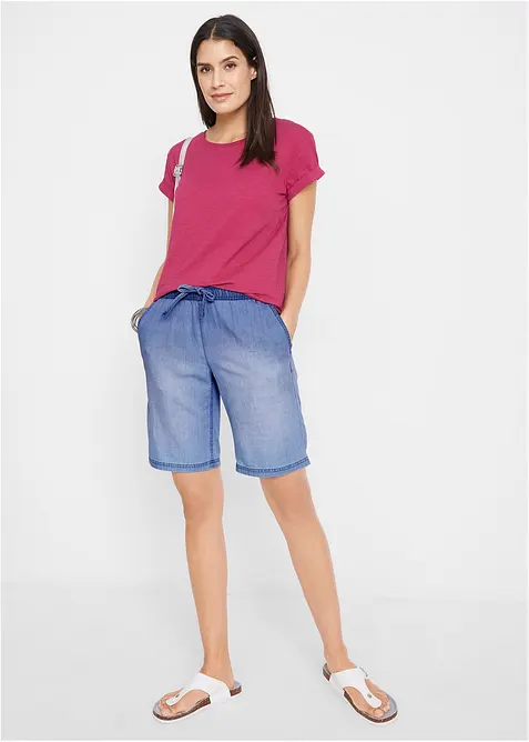 Kort&auml;rmad topp i fyrkantig modell, bonprix