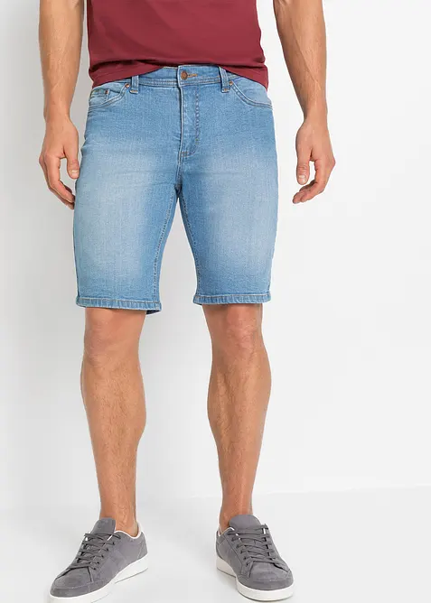 Stretchiga jeansshorts (2-pack), Regular Fit, bonprix