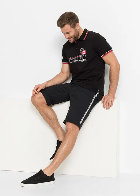 Pikétröja av ren bomull med korta ärmar (2-pack), bonprix