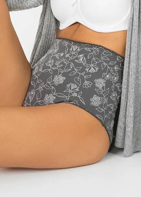 Midjetrosa (4-pack) med skön bomull, bonprix