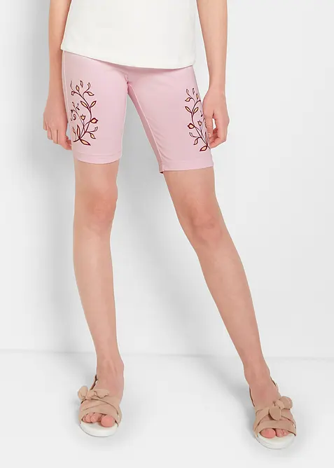 Cykelbyxa för barn med ekologisk bomull (2-pack), bonprix