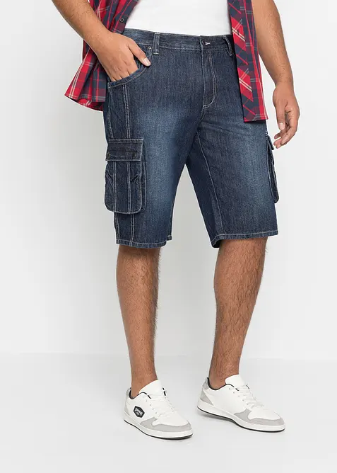 Jeansshorts i cargomodell, normal passform, bonprix