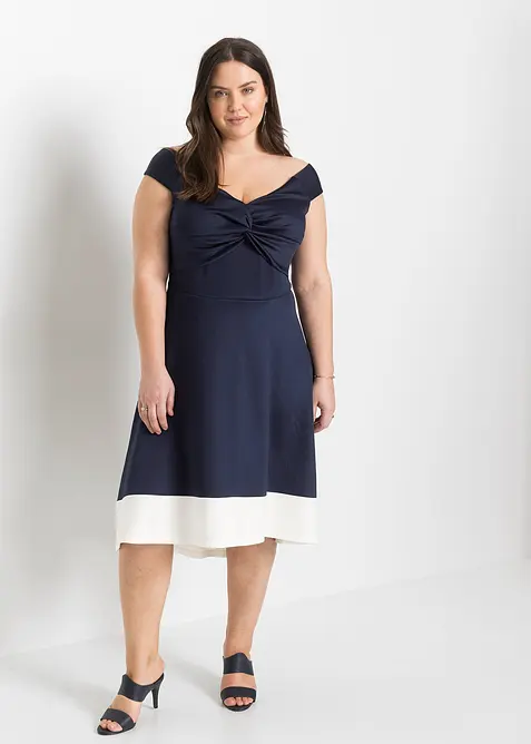 Singoallaklänning med knutdetalj, bonprix