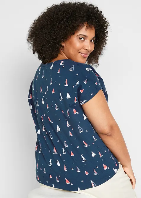 Sk&ouml;n T-shirt, kort&auml;rmad, bonprix