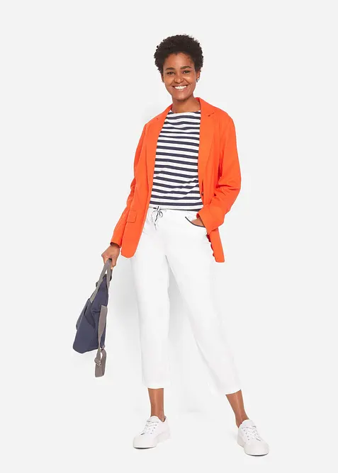 7/8-byxa med papertouch-kvalitet och bekväm midja, bonprix