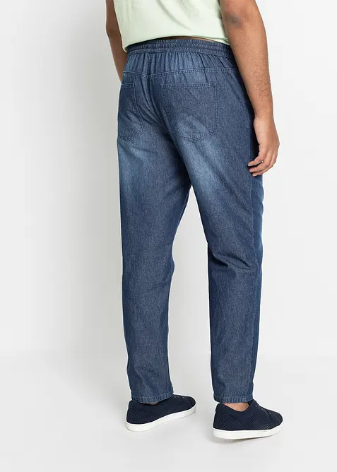 Dra p&aring;-jeans i somrig denim, klassisk passform (2-pack), bonprix