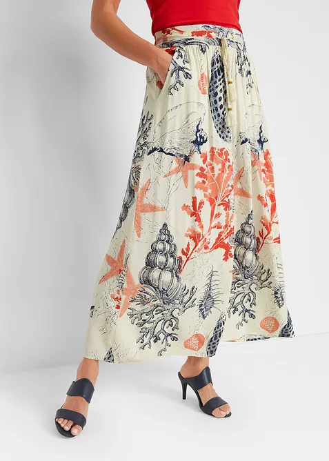 Maxikjol i f&ouml;ljsam viskos, bonprix