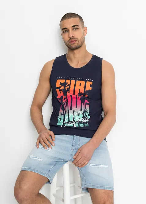 Linne (2-pack) i ekologisk bomull, smal passform, bonprix