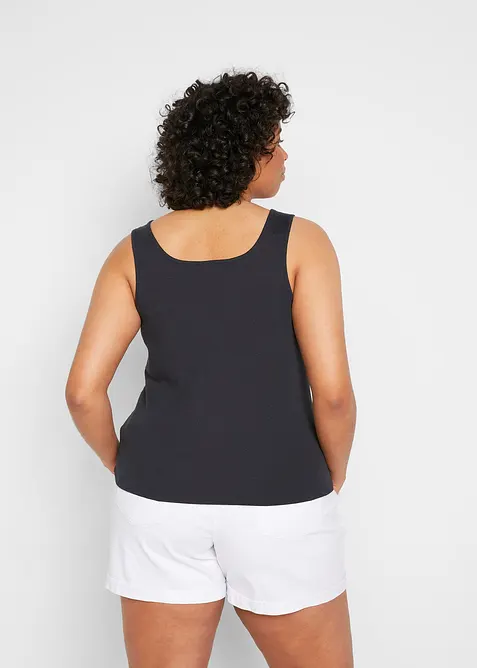 Ribbstickat bomullslinne, bonprix