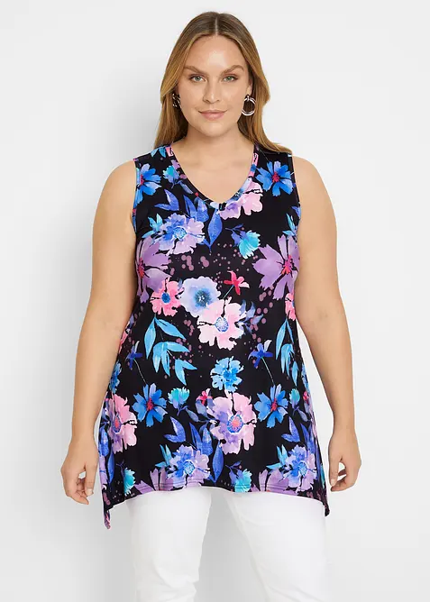 Longshirt med flikar i nederkanten, bonprix