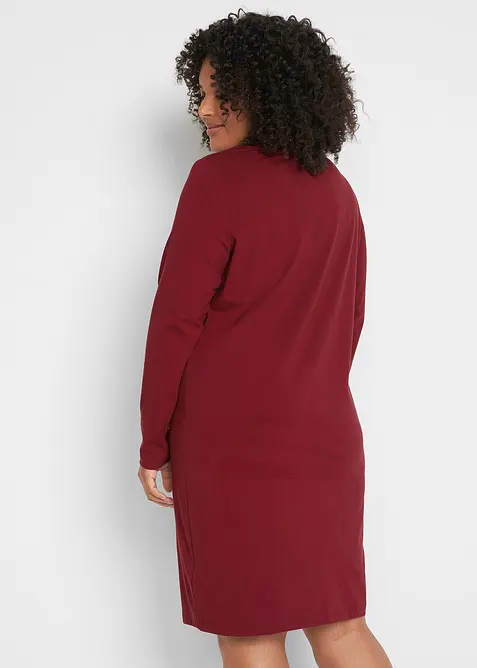 Jerseyklänning av bomull med stretch (2-pack), bonprix