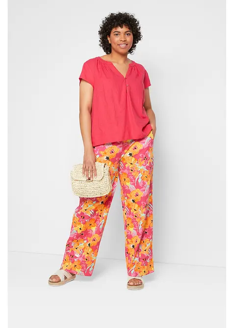 Palazzobyxa i jersey av mjuk viskosmix, bonprix