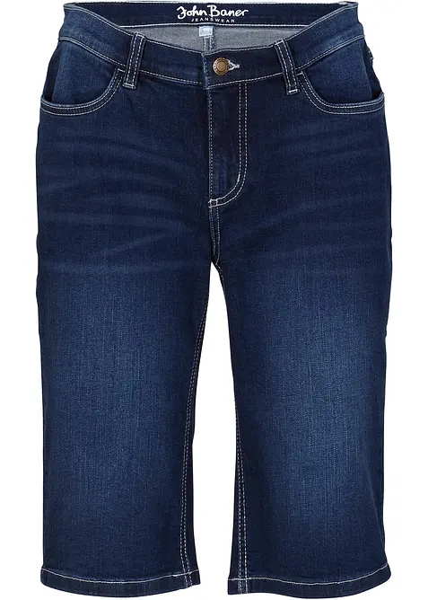 Bekv&auml;ma stretchiga jeansbermudas, bonprix