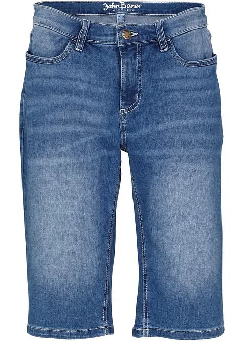 Bekväma stretchiga jeansbermudas, bonprix