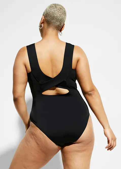 Baddräkt med kraftigt formande effekt och V-ringning, bonprix